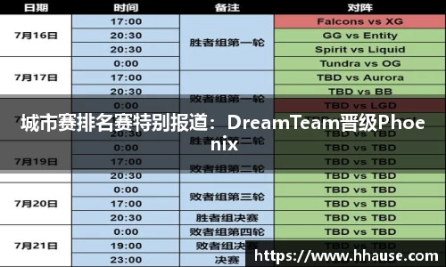 城市赛排名赛特别报道：DreamTeam晋级Phoenix